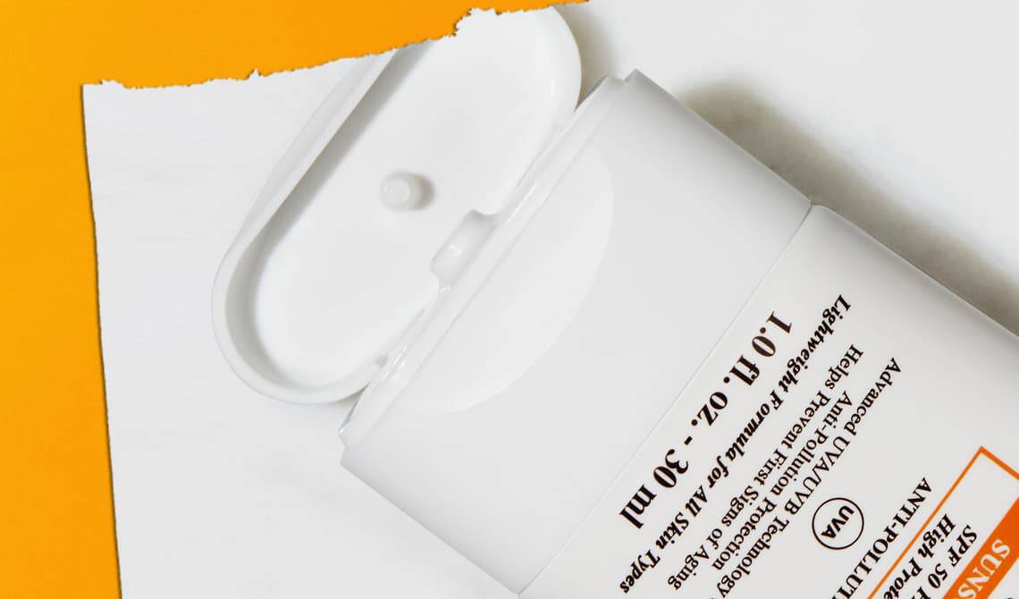 Open container of Kiehl’s Super Fluid Daily UV Defense SPF 50+